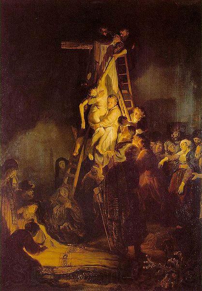 REMBRANDT Harmenszoon van Rijn Descent from the Cross. France oil painting art